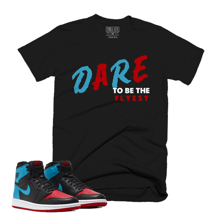 Trill & Lux  I Dare to be fly Tee | Retro Jordan 1 NC to CHI Colorblock T-shirt