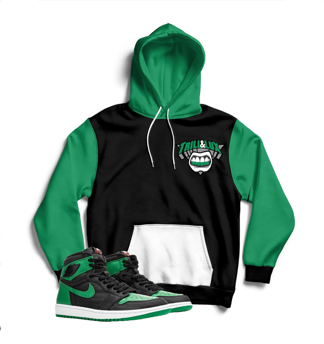 Trill & Lux | Jordan 1 Pine Green  Inspired Hoodie | Retro Jordan 1