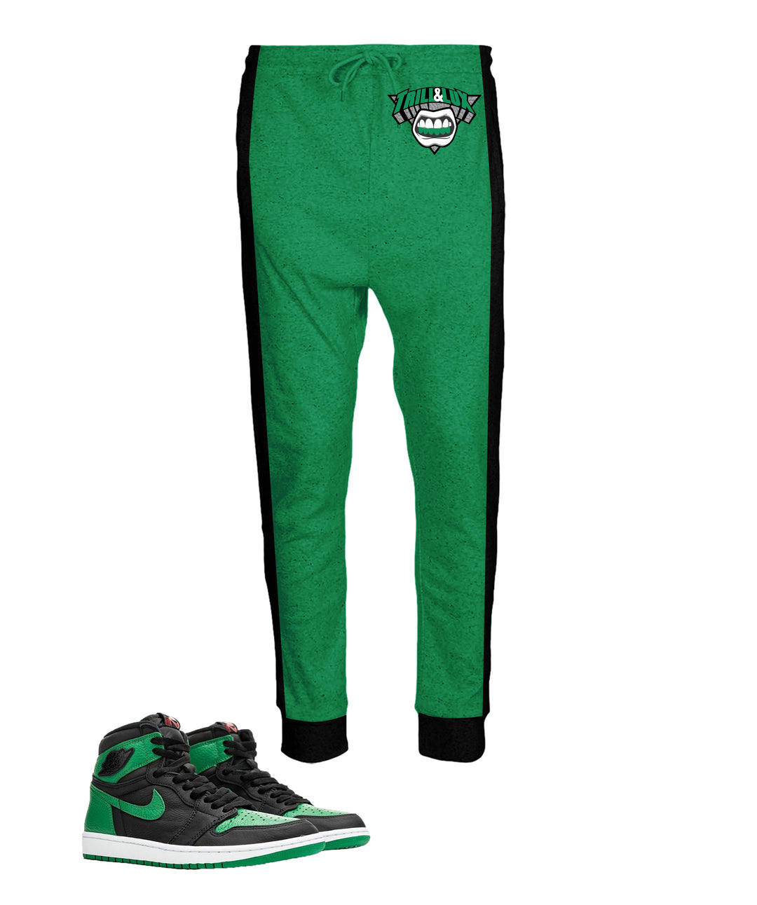 Trill & Lux | Jordan 1 Pine Green Inspired Jogger and Hoodie Suit | Retro Jordan 1