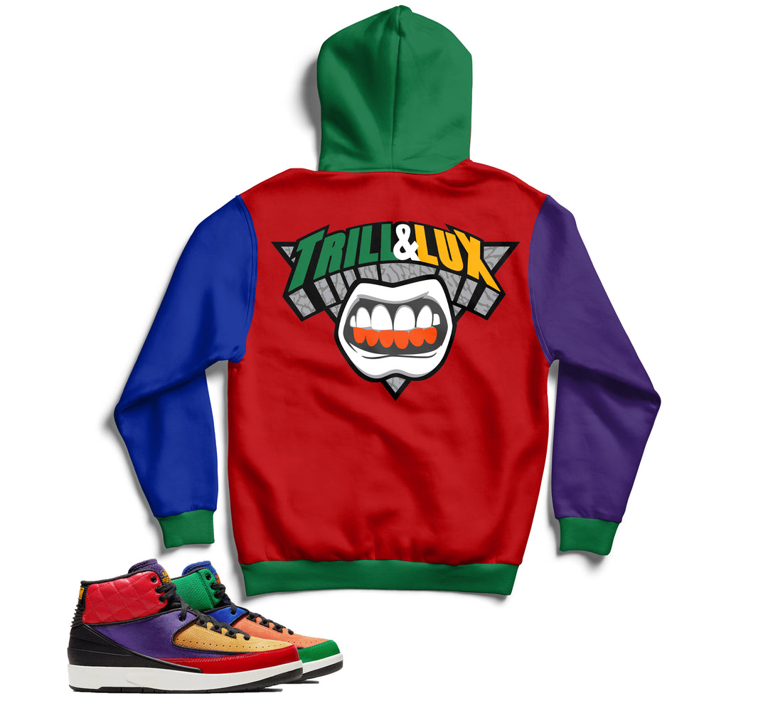 Trill & Lux | Jordan 2 Multi-Color  Inspired Hoodie | Retro Jordan 2