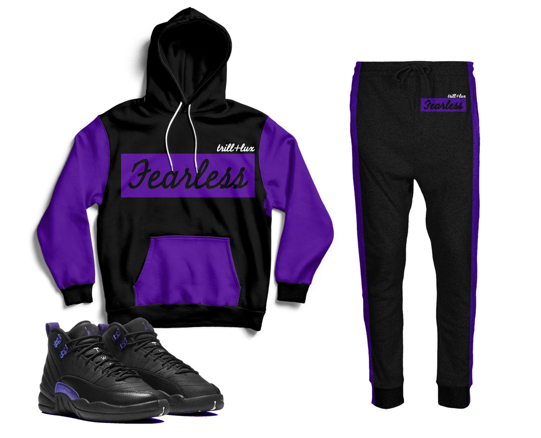 Fearless | Retro Jordan 12 Black Concord Inspired Hoodie and Jogger