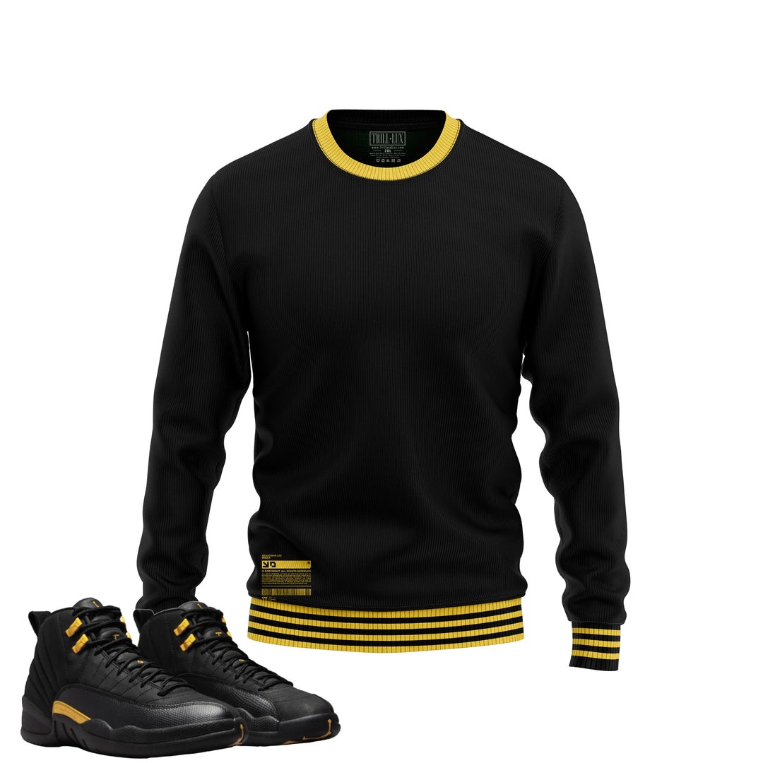 Sweatshirt | Air Jordan 12 Black Taxi Inspired Sweater