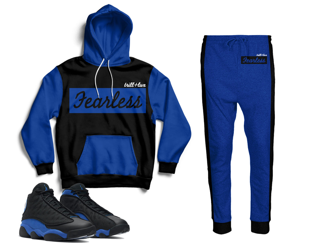 Fearless | Air Jordan 13 Black Royal Inspired Jogger and Hoodie Suit |