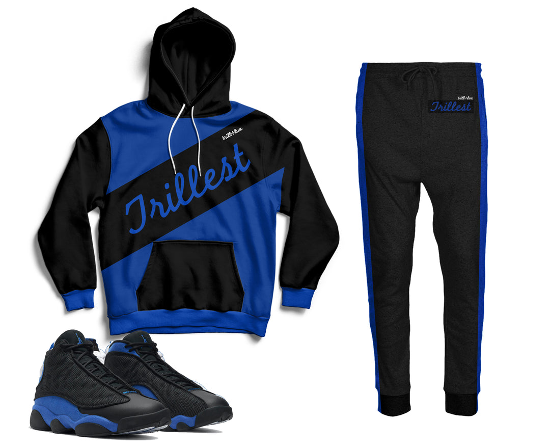 Trillest | Air Jordan 13 Black Royal Inspired Jogger and Hoodie Suit |