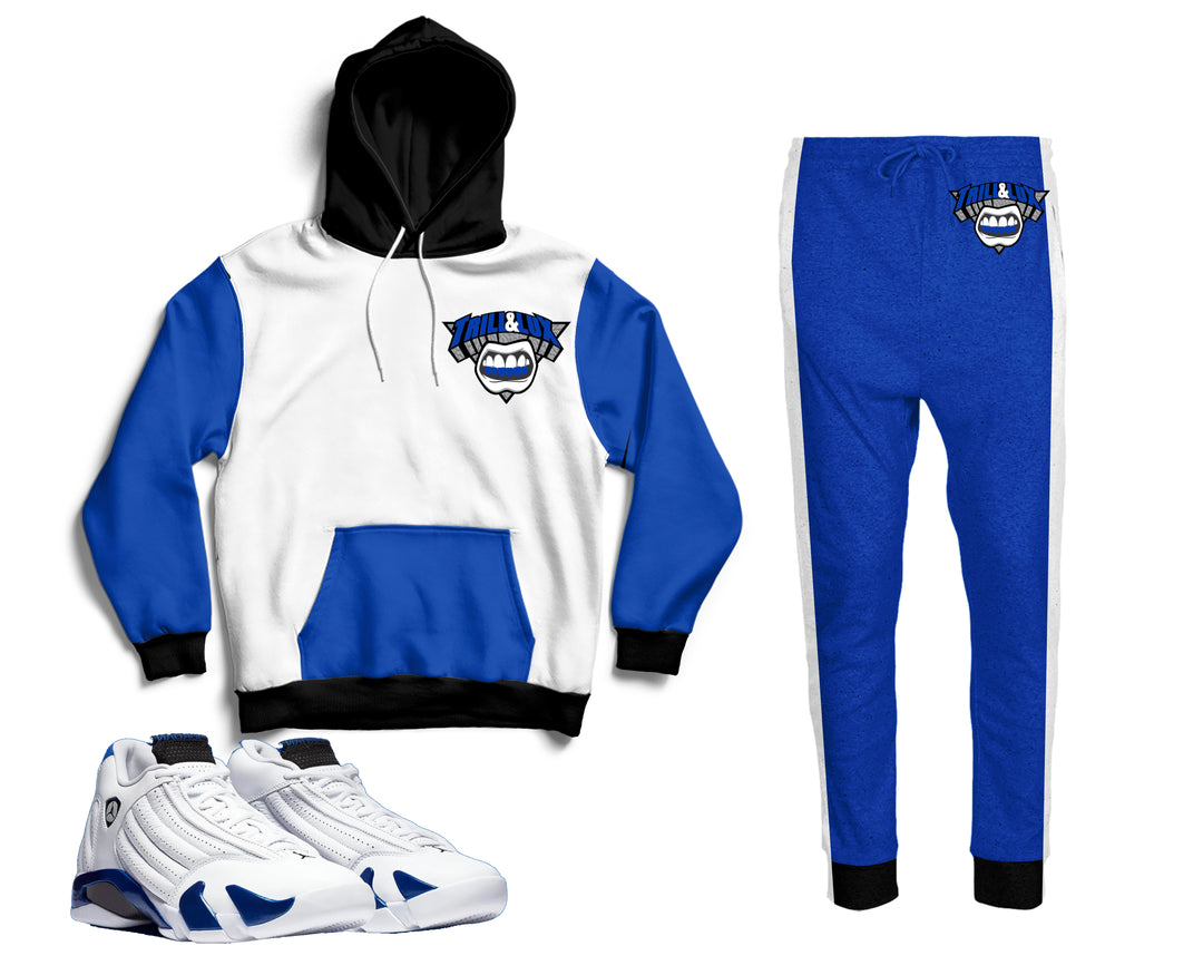 Trill & Lux Trill Grill | Air Jordan 14  Hyper Royal Inspired Jogger and Hoodie Suit |