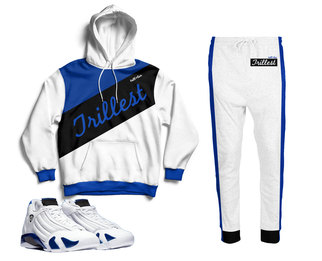 Trill & Lux TRILLEST | Air Jordan 14  Hyper Royal Inspired Jogger and Hoodie Suit |