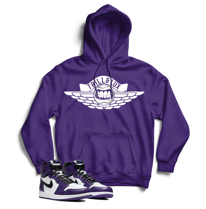 Trill & Lux Flight Hoodie | Hood | Pullover| Jordan 1 Court Purple