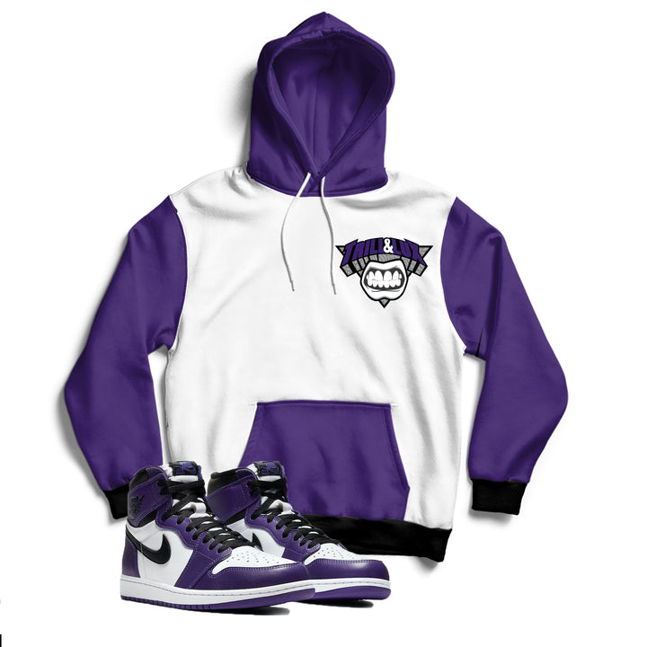 Trill & Lux | Jordan 1 Court Purple  Inspired Hoodie | Retro Jordan 1