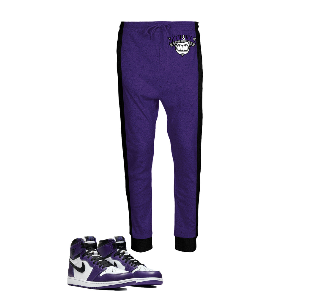 Trill & Lux | Jordan 1 Court Purple Inspired Jogger and Hoodie Suit | Retro Jordan 1