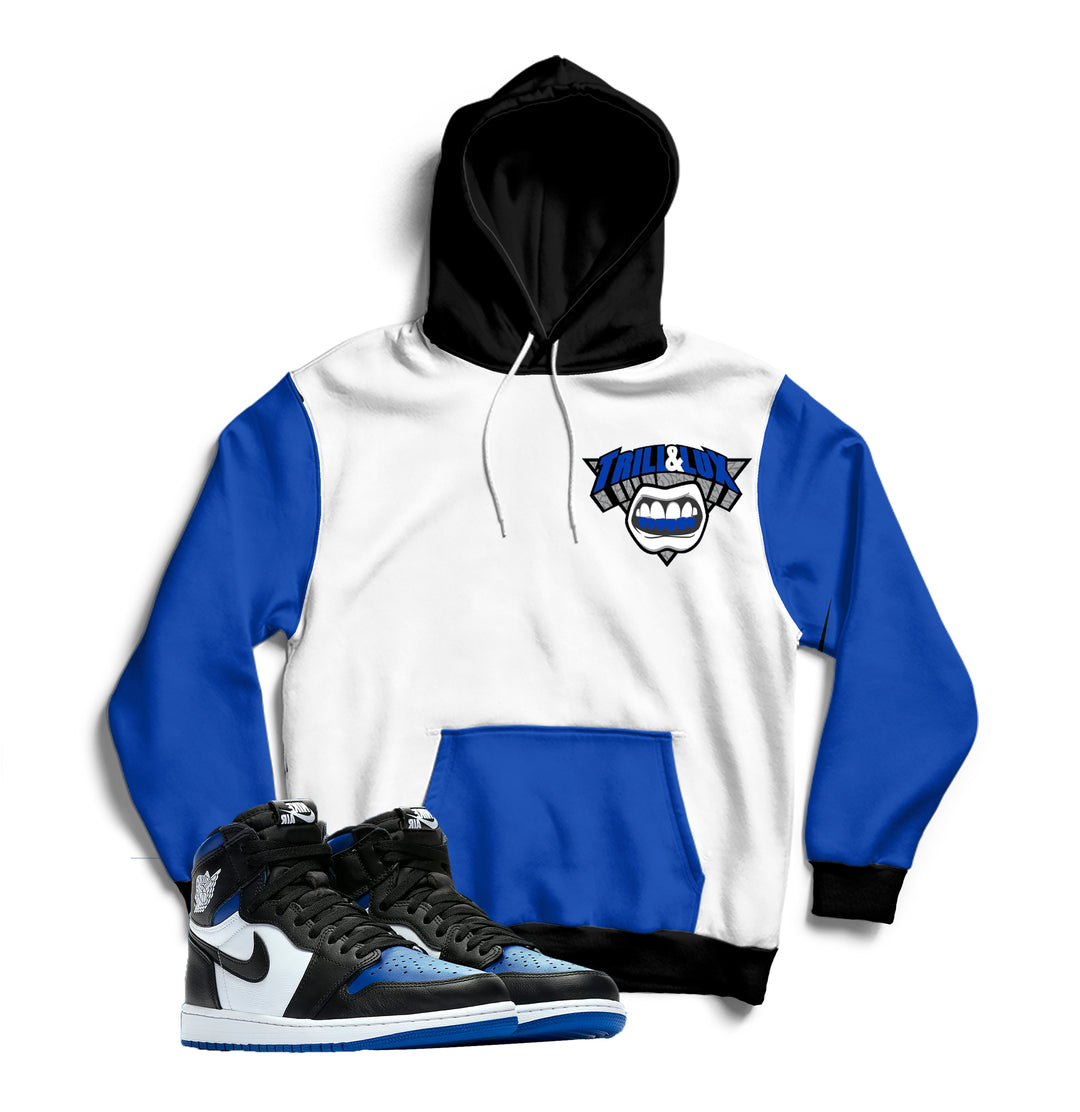 Trill & Lux | Air Jordan 1 Royal Toe Inspired Jogger and Hoodie Suit |