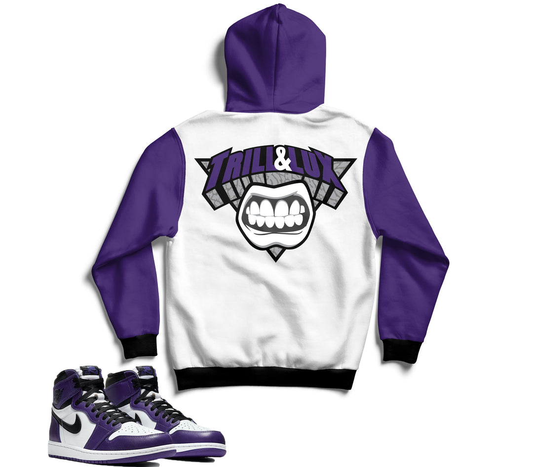Trill & Lux | Jordan 1 Court Purple  Inspired Hoodie | Retro Jordan 1