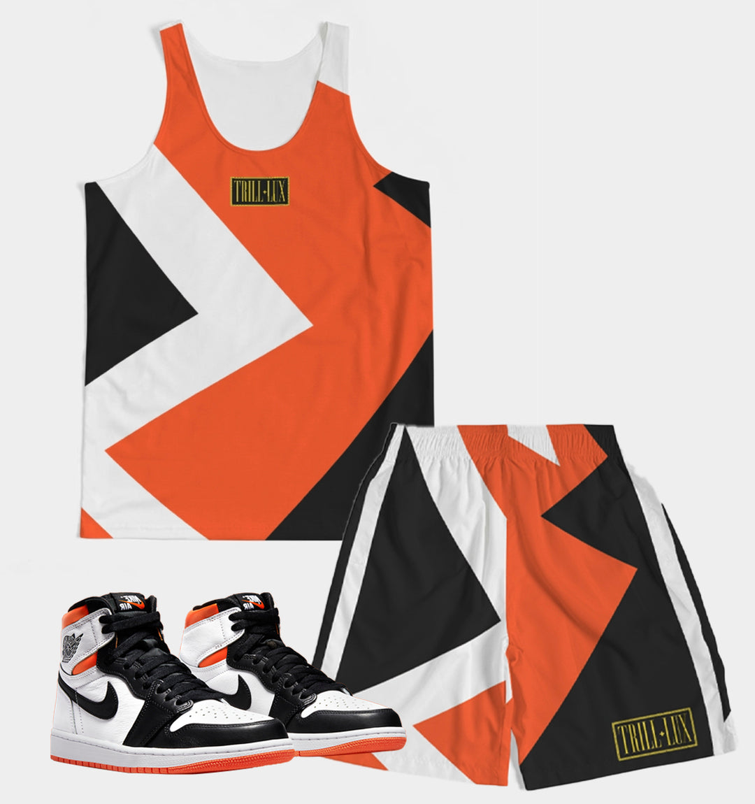 Box Logo | Air Jordan 1 Electro Orange Inspired fragment Tank Top & Shorts