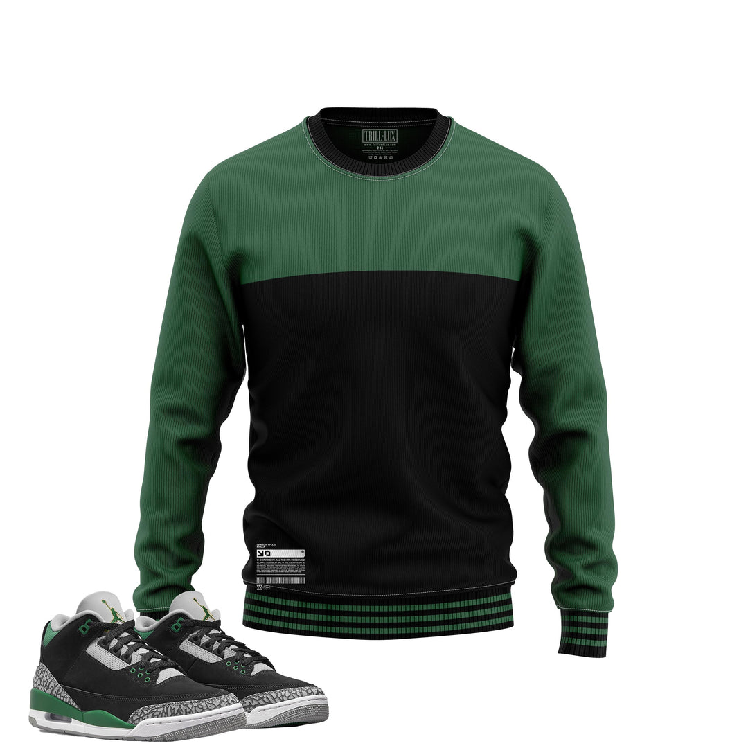 CLEARANCE - Sweatshirt | Air Jordan 3 Pine Green Inspired Sweater