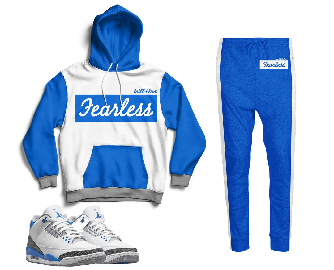 Fearless | Retro Jordan 3 Racer Blue Inspired Hoodie and Jogger