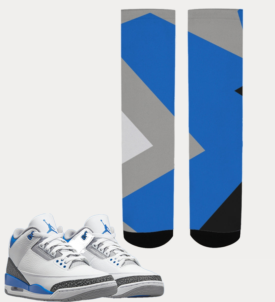 Fragment | Air jordan 3 Racer Blue Inspired Men's Socks