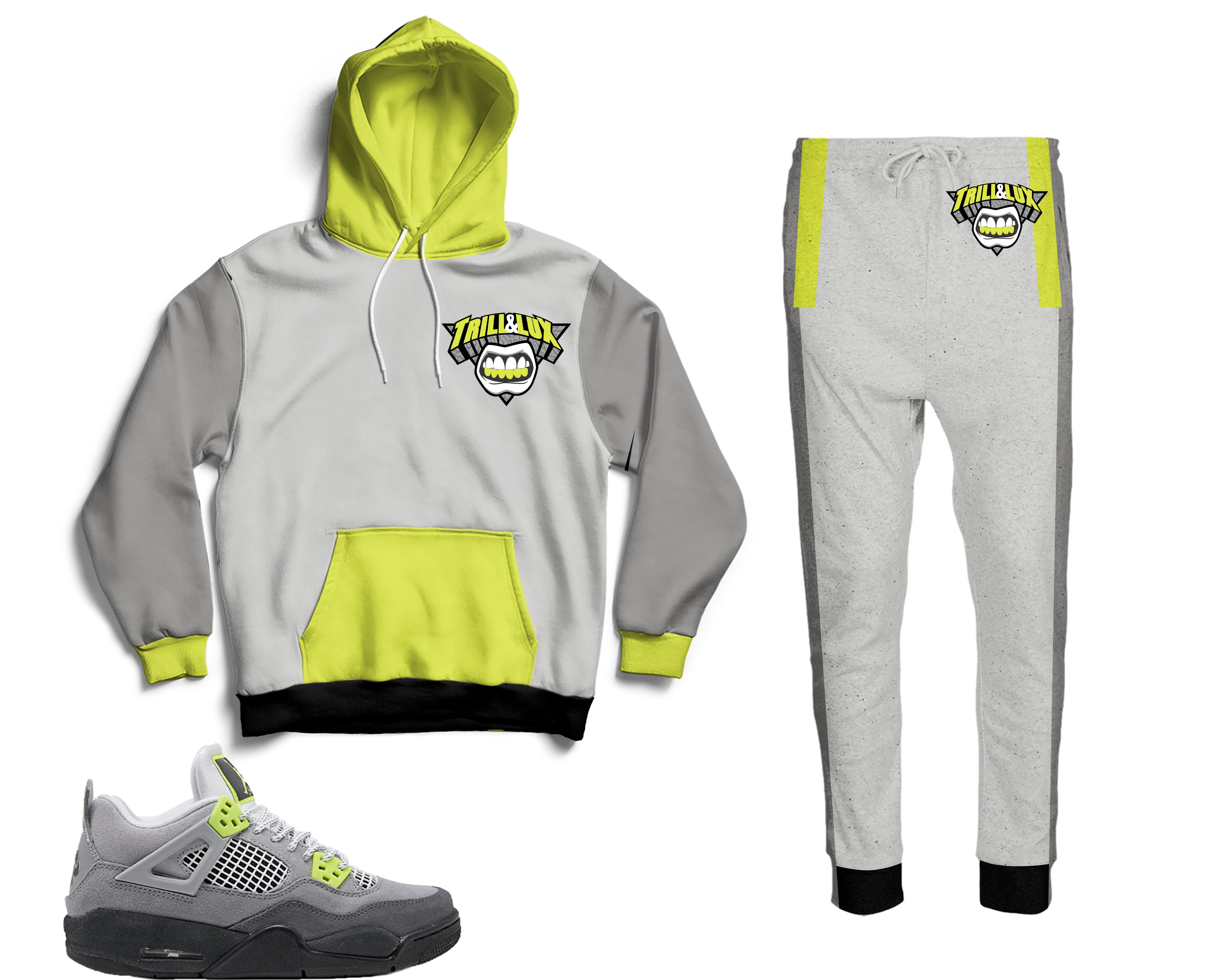 Jordan 4 neon online hoodie