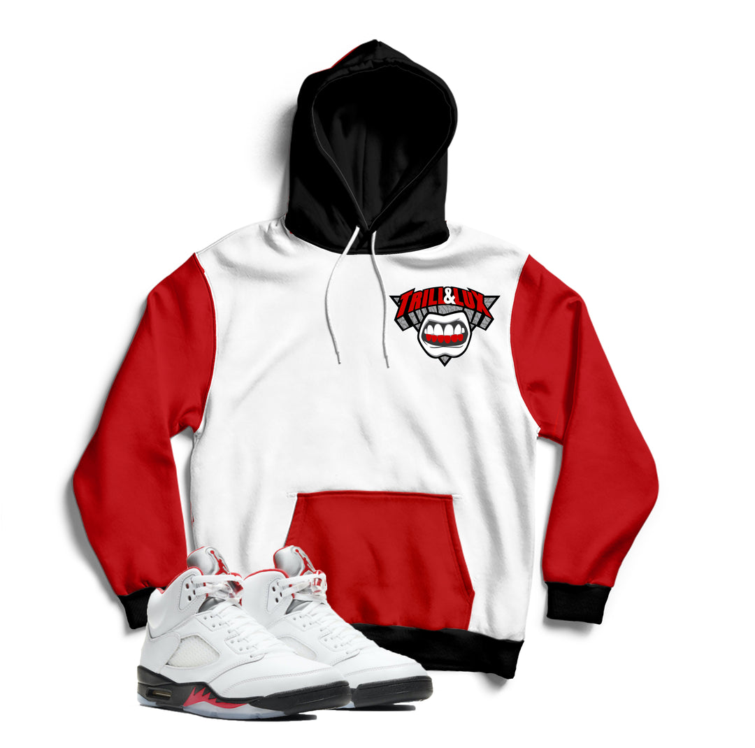 Trill & Lux | Jordan 5 Fire Red Inspired Hoodie | 69 Points