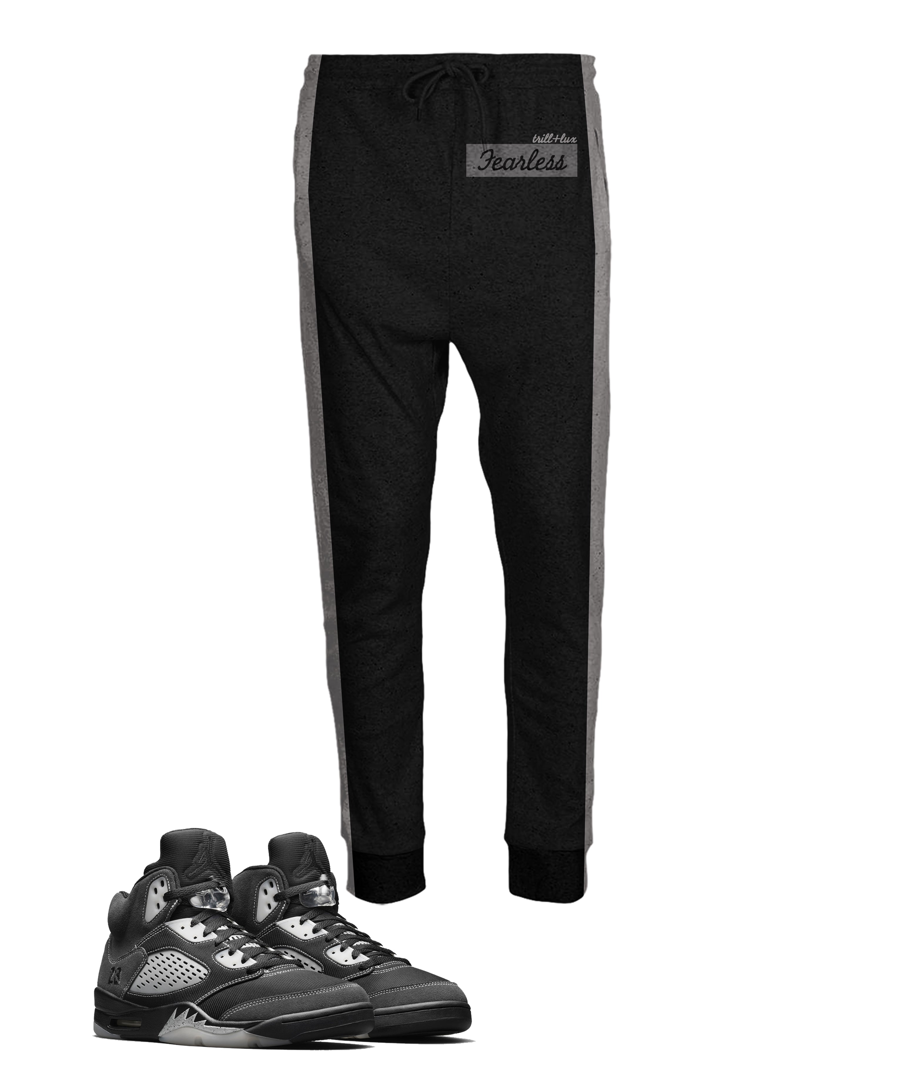 Fearless | Air Jordan 5 Anthracite Inspired Jogger | Pants – Trill