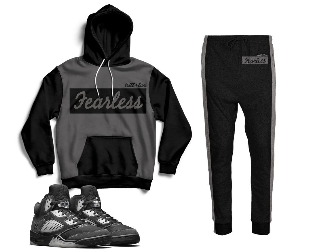 Fearless | Air Jordan 5 Anthracite Inspired Jogger and Hoodie Suit |