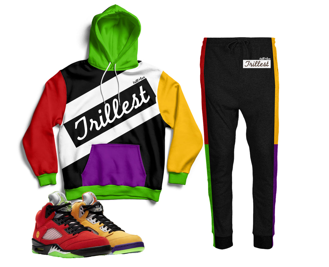 Trillest | Air Jordan 5 What The Inspired Jogger and Hoodie Suit |