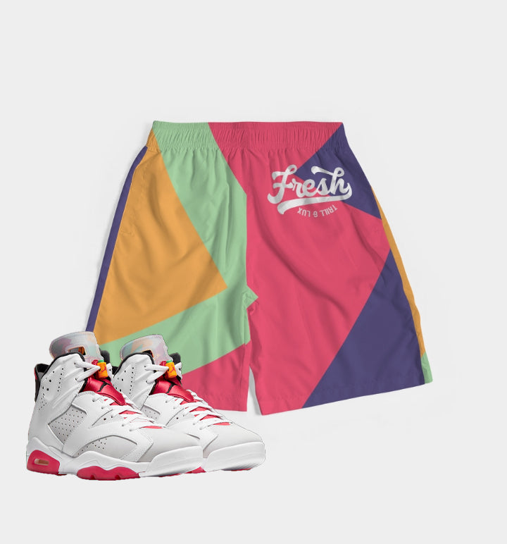 CLEARANCE - Trill & Lux | Air jordan 6 Hare Inspired fragment Jogger Shorts