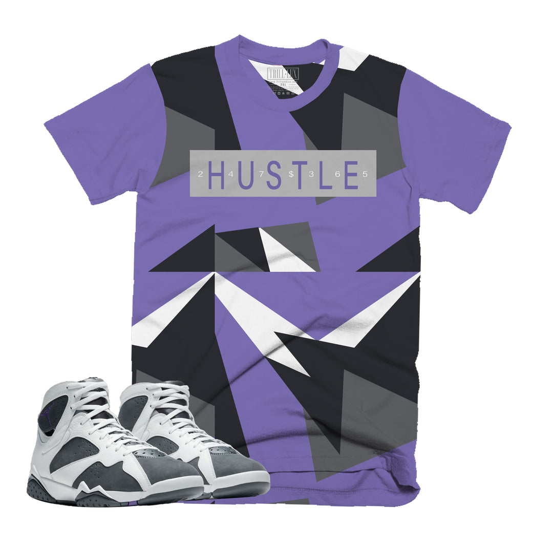 Hustle Tee | Retro Air Jordan 7 FLINT Colorblock T-shirt