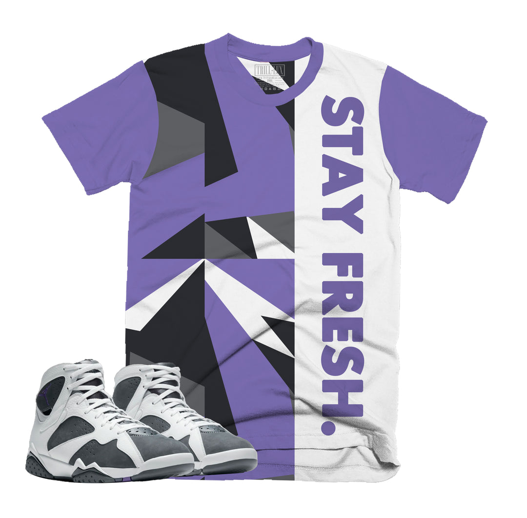 Stay Fresh Tee | Retro Air Jordan 7 FLINT Colorblock T-shirt