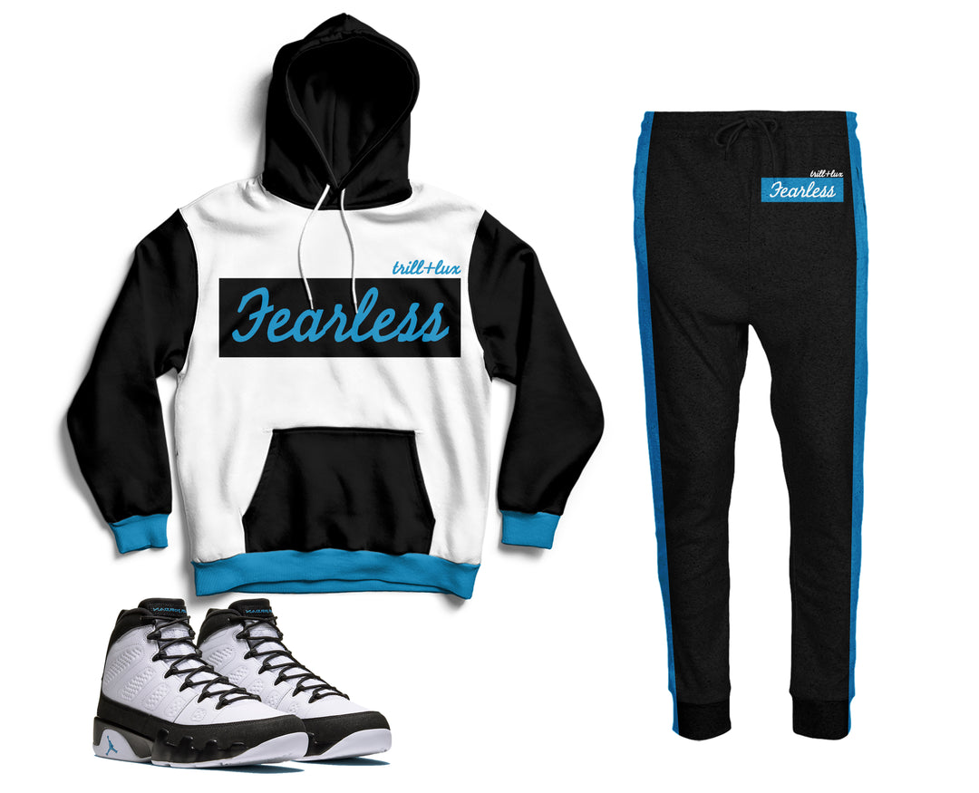 Fearless | Air Jordan 9 University Blue Inspired Jogger and Hoodie Suit |