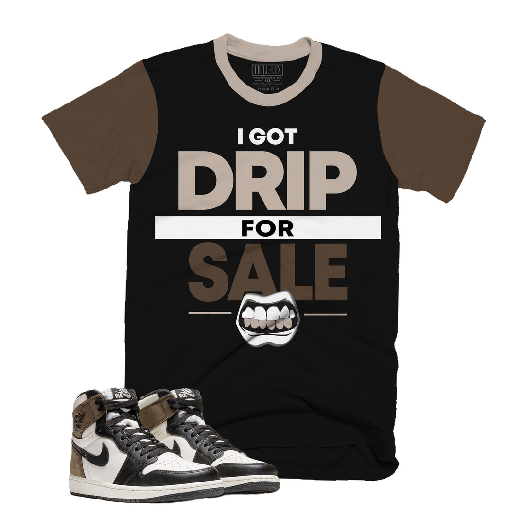 Drip for Sale Tee | Retro Air Jordan 1 Black Mocha Colorblock T-shirt