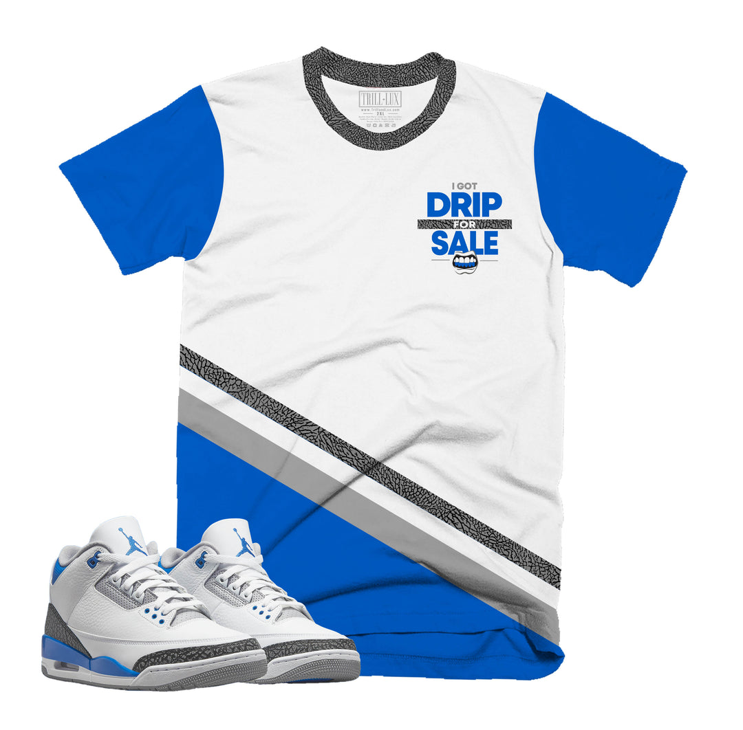 Drip For Sale Tee |Air Jordan Jordan 3 Racer Blue T-shirt
