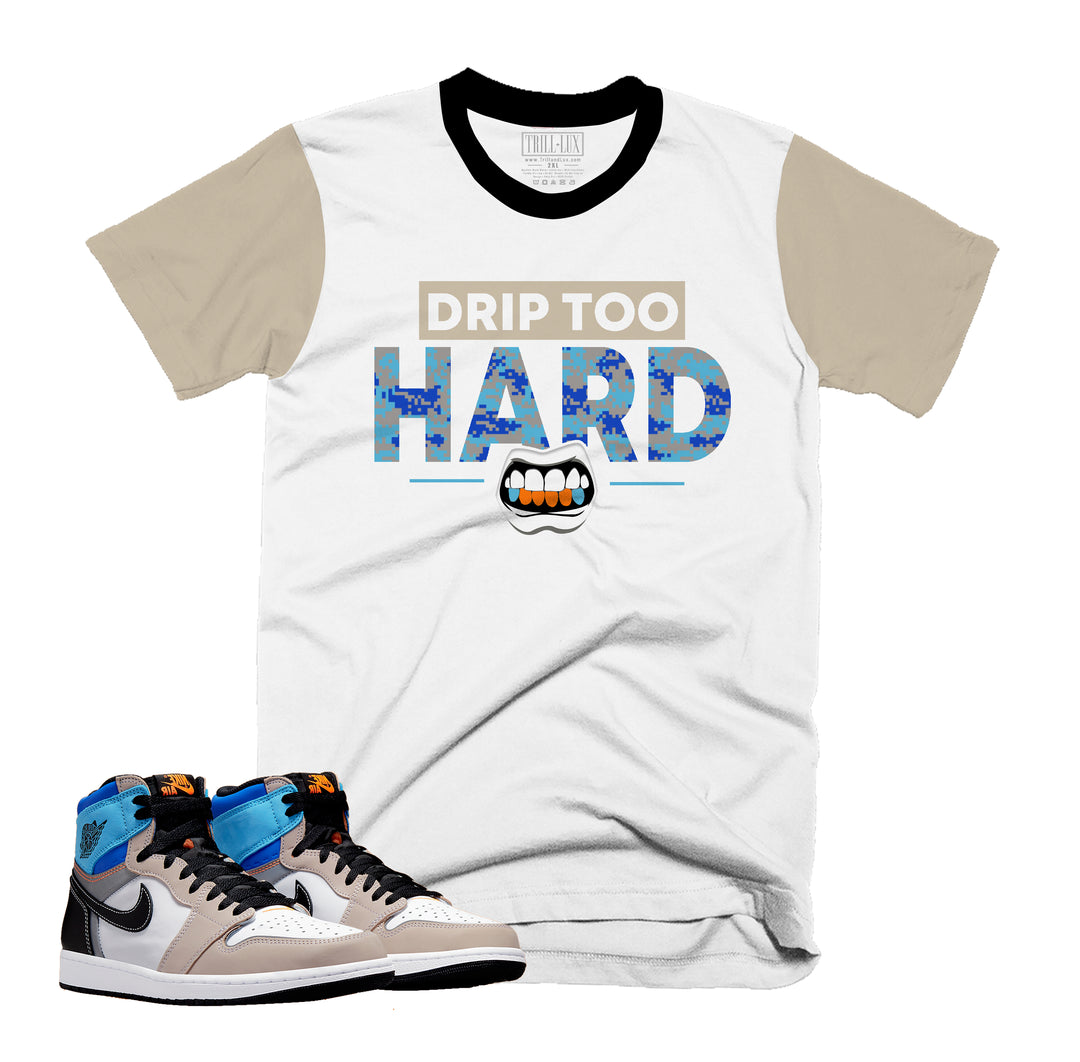 Drip Too Hard Tee | Retro Air Jordan 1 Prototype Colorblock T-shirt