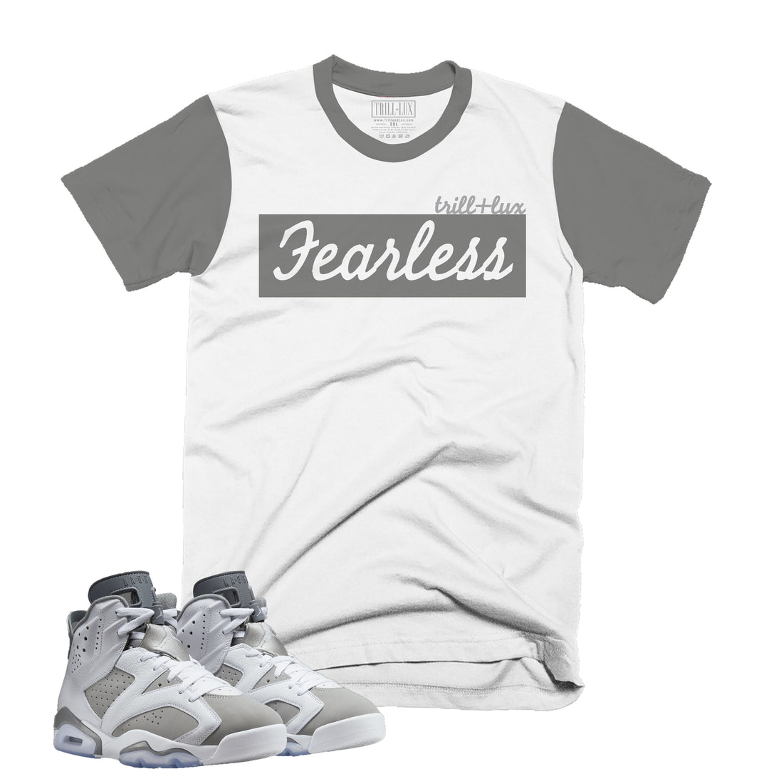 Fearless | Retro Air Jordan 6 Cool Grey Navy Colorblock T-shirt