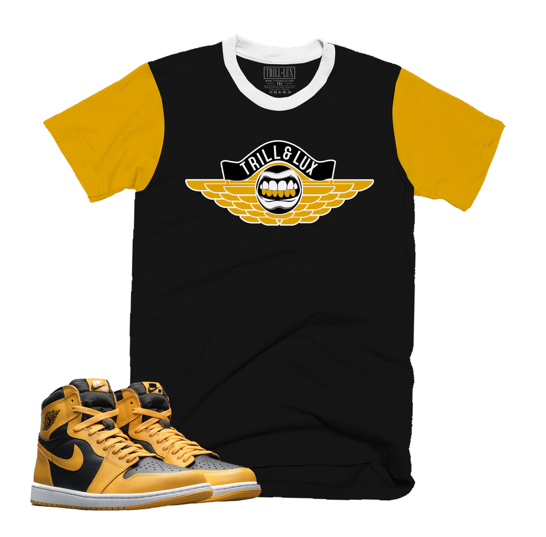 Wings Tee | Retro Air Jordan 1 Pollen Colorblock T-shirt