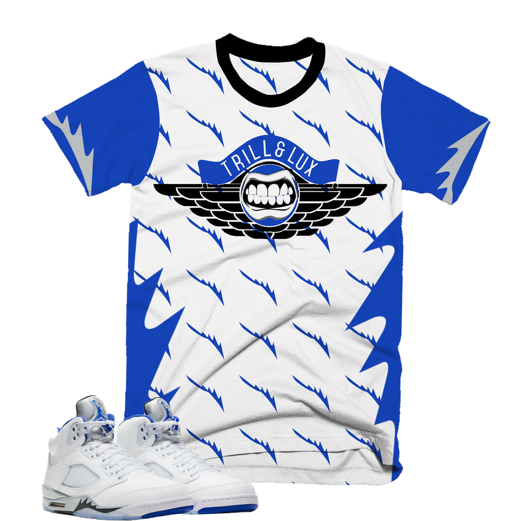 Flight Tee | Retro Air Jordan 5 Stealth Colorblock T-shirt