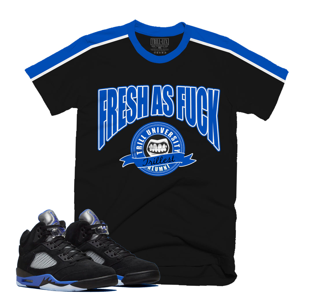 Fresh AF Tee | Retro Air Jordan 5 Racer Blue Inspired T-shirt