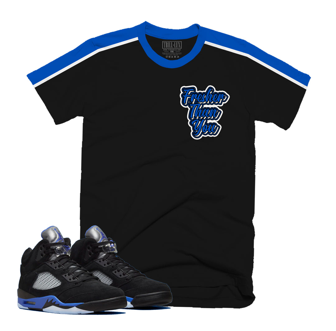 Fresher Tee | Retro Air Jordan 5 Racer Blue Inspired T-shirt