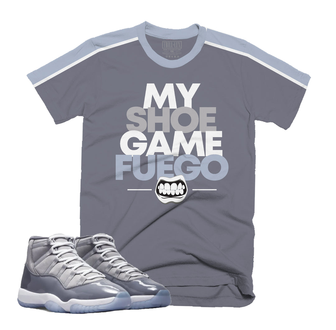 Fuego Tee | Retro Air Jordan 11 Cool Grey T-shirt