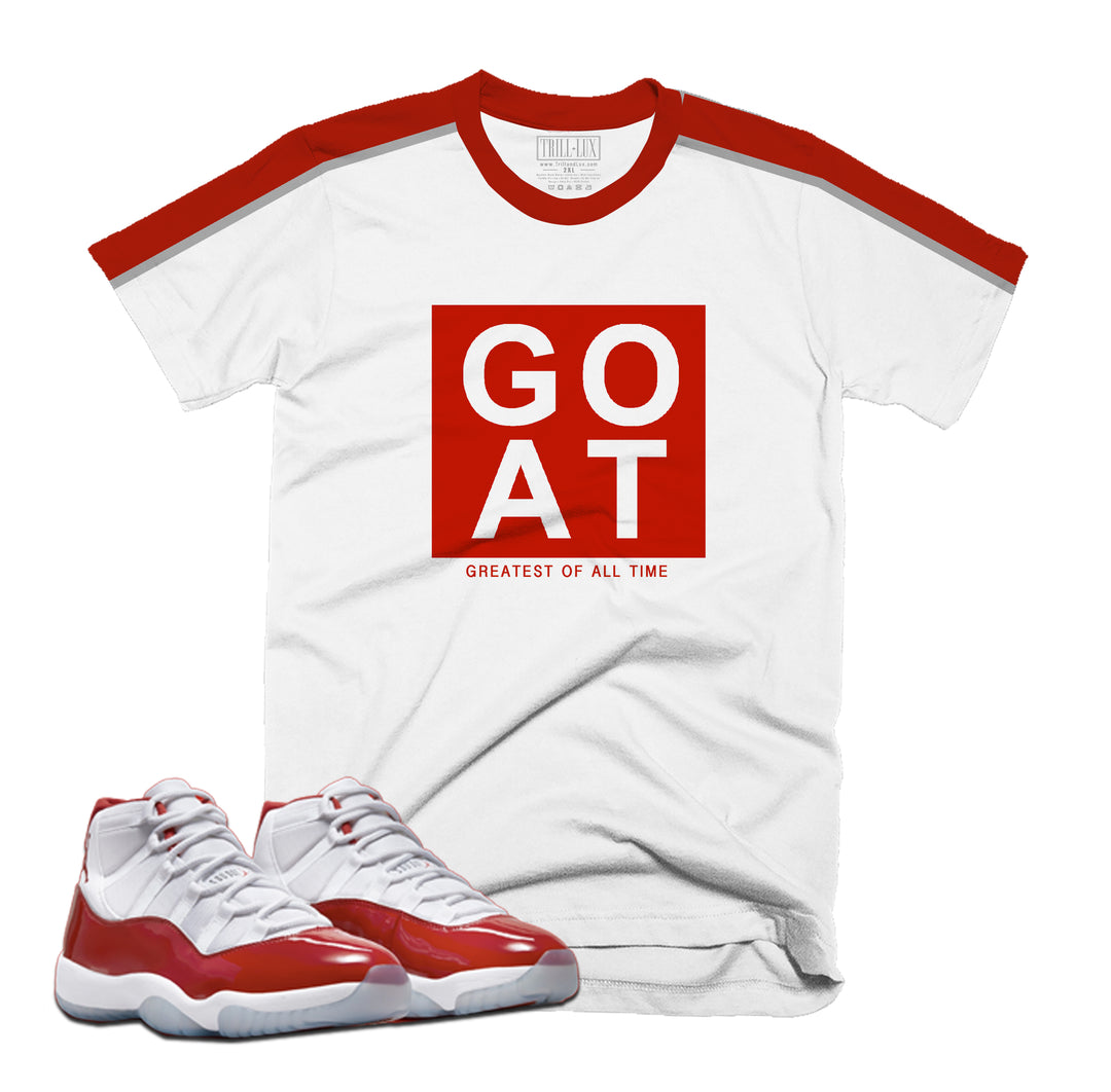 GOAT Tee | Retro Air Jordan 11 Cherry Red T-shirt