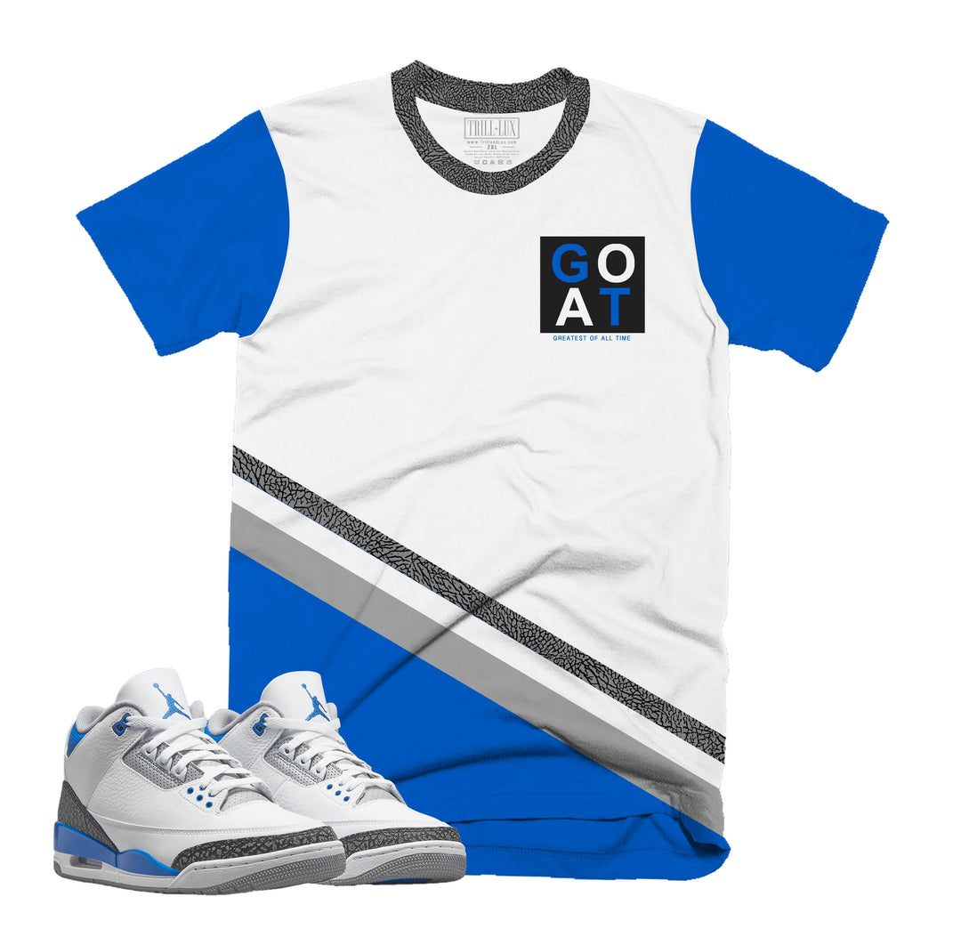 GOAT Tee | Air Jordan Jordan 3 Racer Blue T-shirt