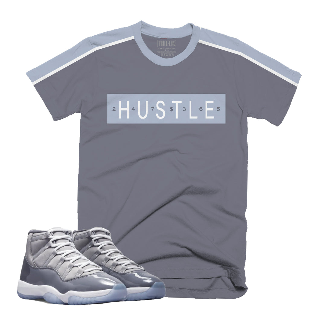 Hustle Tee | Retro Air Jordan 11 Cool Grey T-shirt