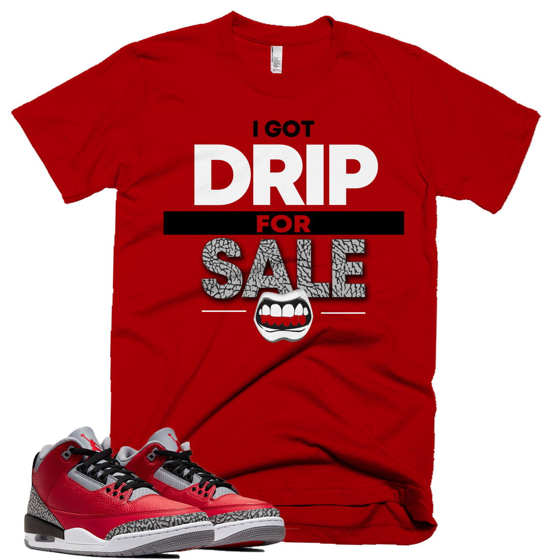 Trill & Lux | Retro Jordan 3 Red Cement Inspired | Drip for Sale Tee |