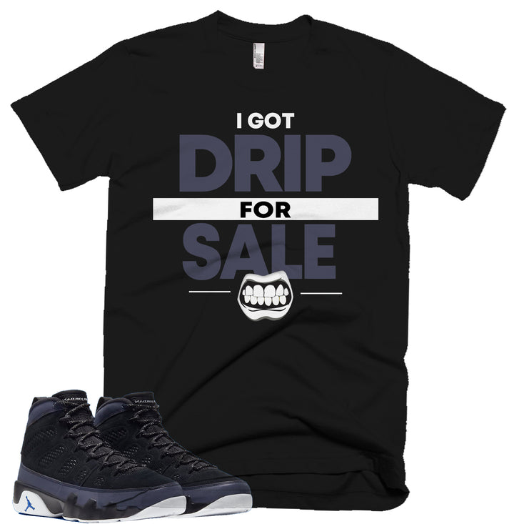 Trill and Lux | Drip For Sale Tee | Retro Jordan 9 Racer Blue Inspired T-shirt |