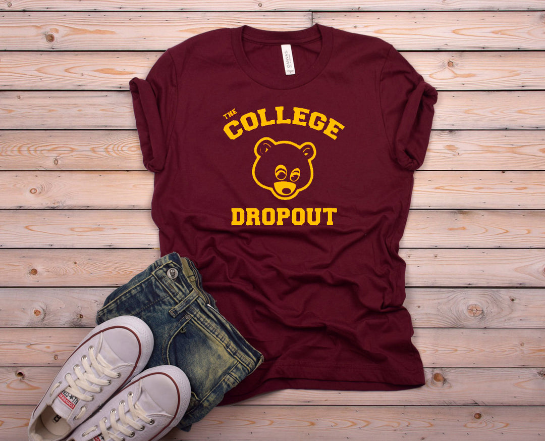 Unisex College Dropout Tee | Hip-hop | Tee | Tshirt Rap | Kanye West T-shirt | T shirt Trends