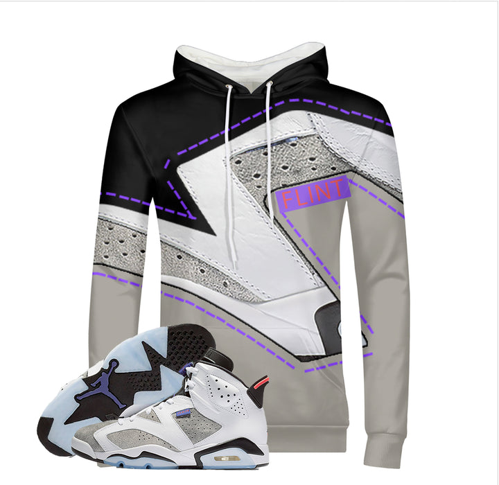 Retro Flint Colorblock Hoodie | Pullover | Designed to Match Air Jordan 6 Sneakers