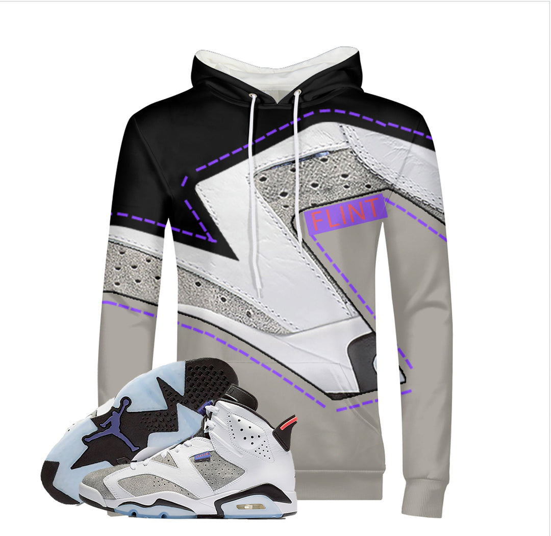 CLEARANCE - Retro Flint Colorblock Hoodie | Pullover | Designed to Match Air Jordan 6 Sneakers