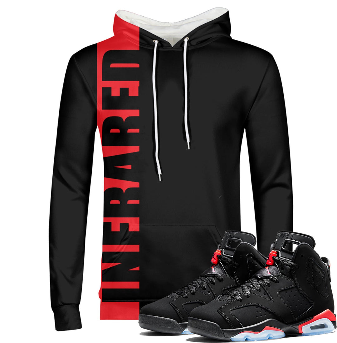 Stripe | Retro Infrared Jordan 6 Colorblock Hoodie | Pullover | Designed to Match Air Jordan 6 Sneakers Active