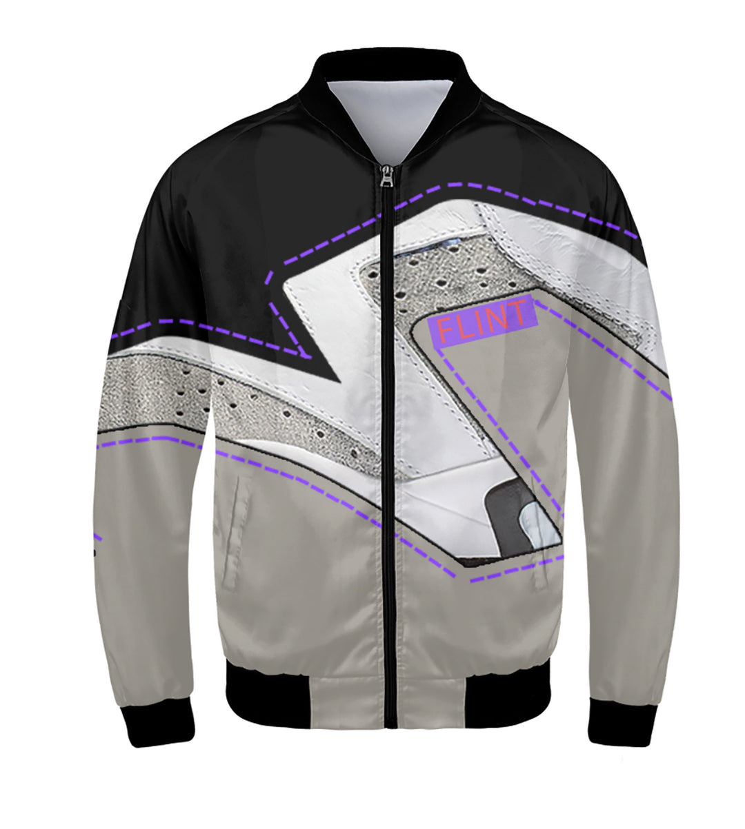 Retro Flint Colorblock Bomber jacket | Designed to Match Air Jordan 6 Sneakers