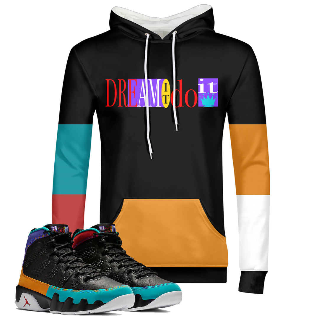 Dream It Do It| Retro Jordan 9 Colorblock Hoodie | Pullover |