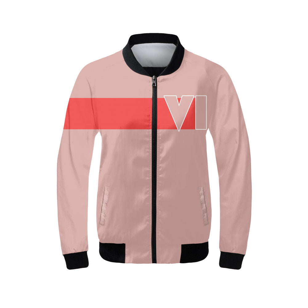 Women's Retro millennial pink Bomber jacket