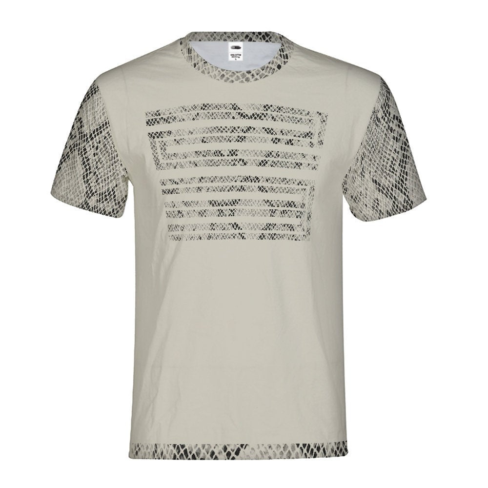 Snakeskin Print Light Bone | Retro Jordan 11 T-shirt